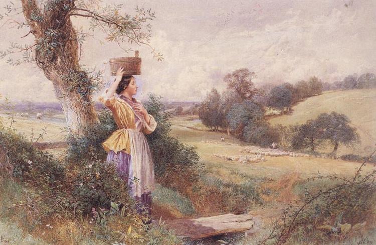 Myles Birket Foster,RWS The Milkmaid